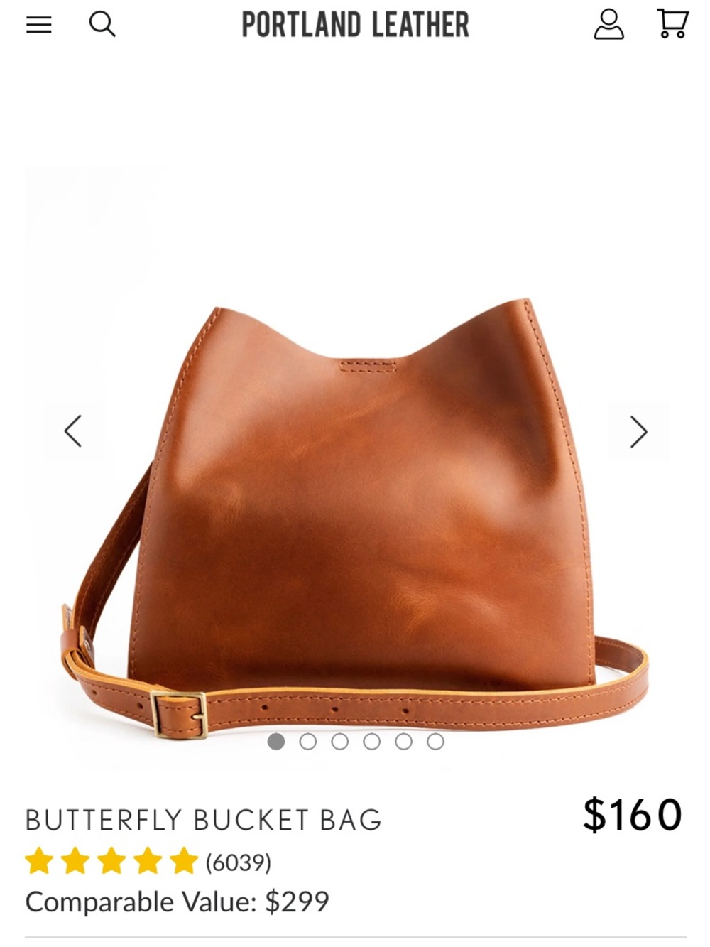 PORTLAND LEATHER BUTTERFLY BUCKET BAG IN HONEY - Picture 9 of 15